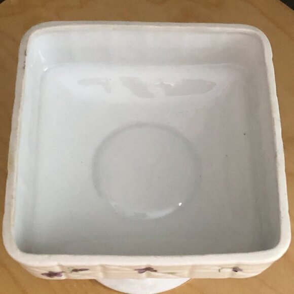 VTG Norcrest China Square Covered Candy Dish SWEET VIOLET - Made in Japan - Picture 5 of 9